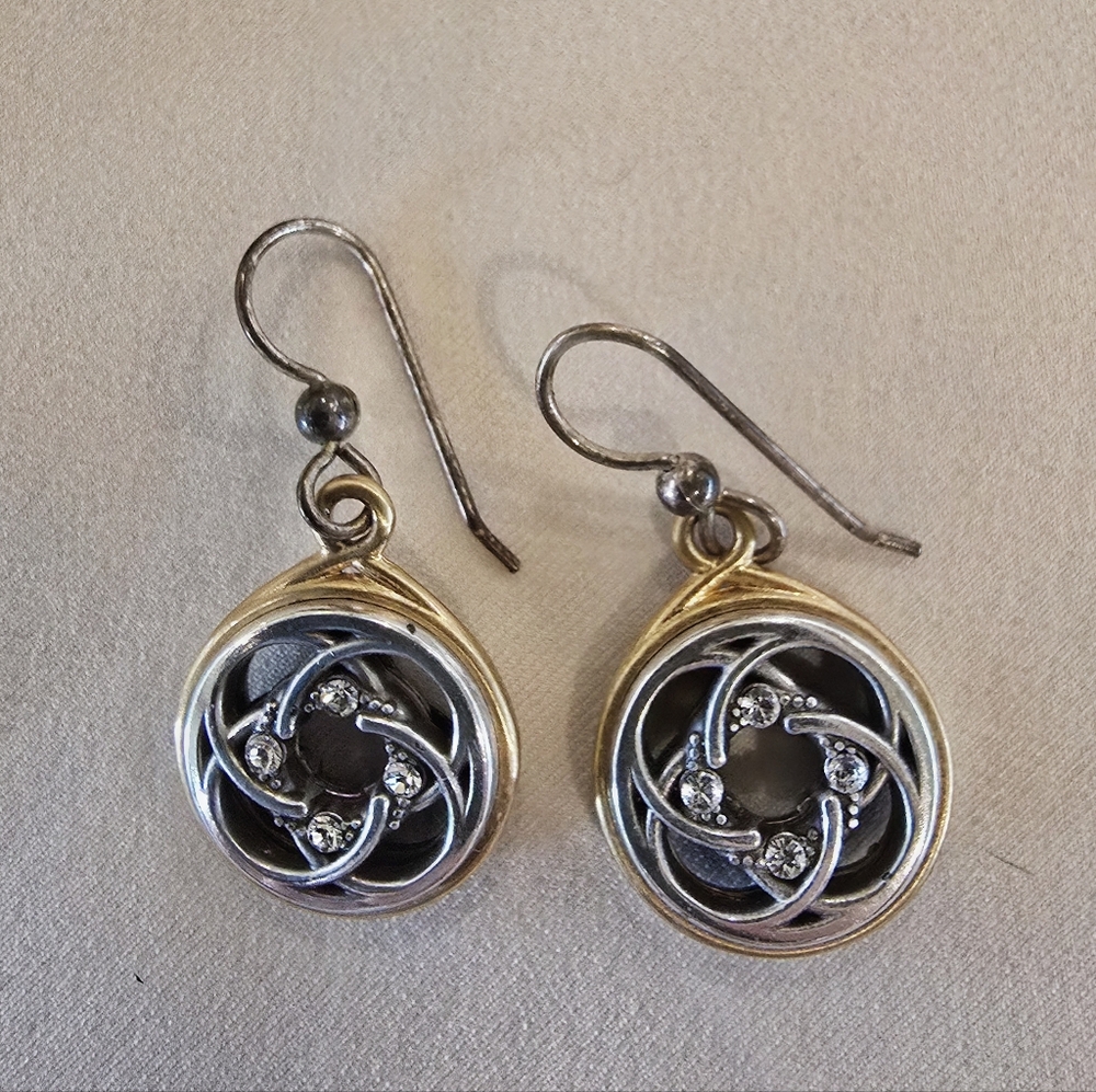 Elegant Silver and Gold French Wire Earrings